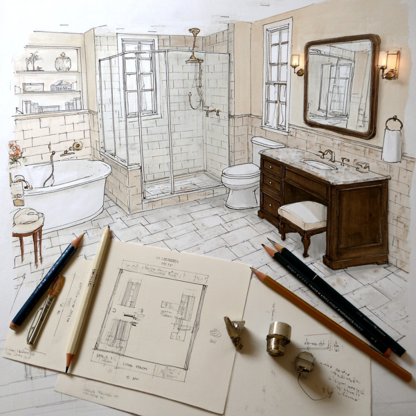 RR Bath2 Remodel Certificates and plans Delmarva
